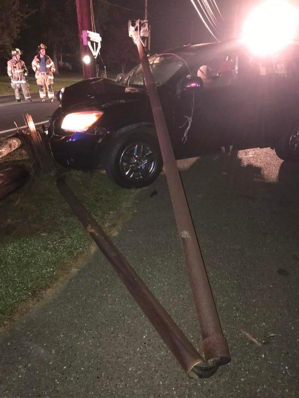 Vehicle Into A Utility Pole - Spring Mount Rd. - Lower Frederick Twp. - 10/29/2017